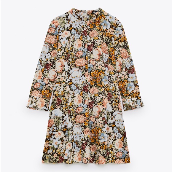 BNWT Zara Printed Dress Multicolored XS - Picture 2 of 5